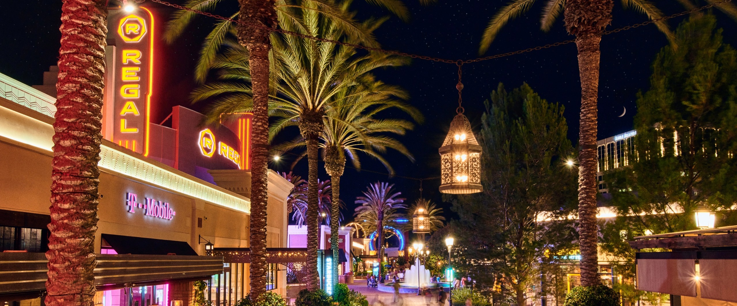 Irvine Spectrum Center at Night
