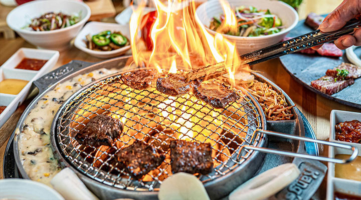 Korean barbecue grilling at Kalbi Social Club